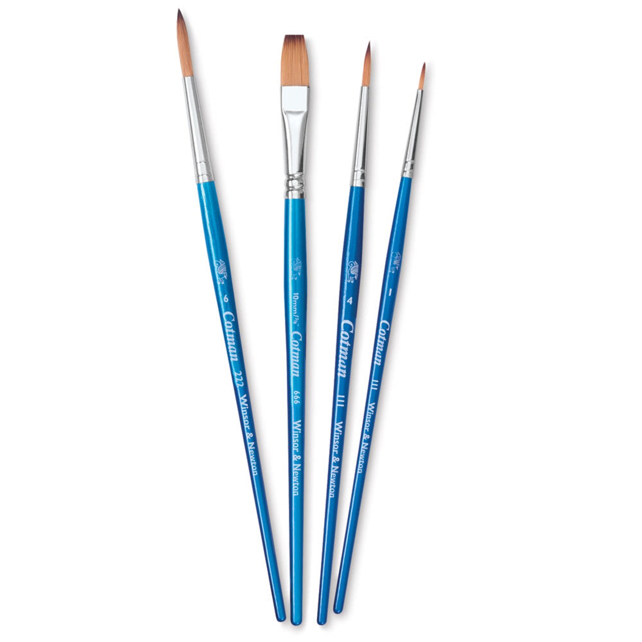 Winsor & Newton Cotman Watercolor Brush Set - Set B, Set of 4, Short Handle
